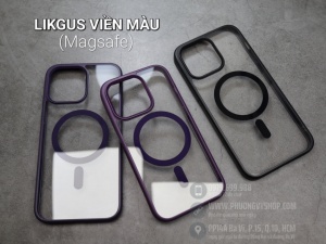 Ốp chống sốc iPhone 14 Promax - LIKGUS viền màu Magsafe